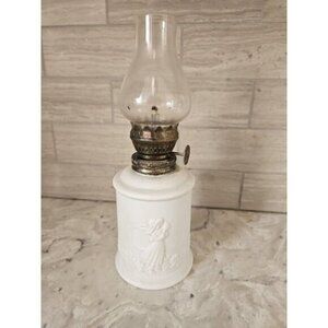 Vintage Small White Porcelain Oil Lamp Made By Holly Hobbie In Japan